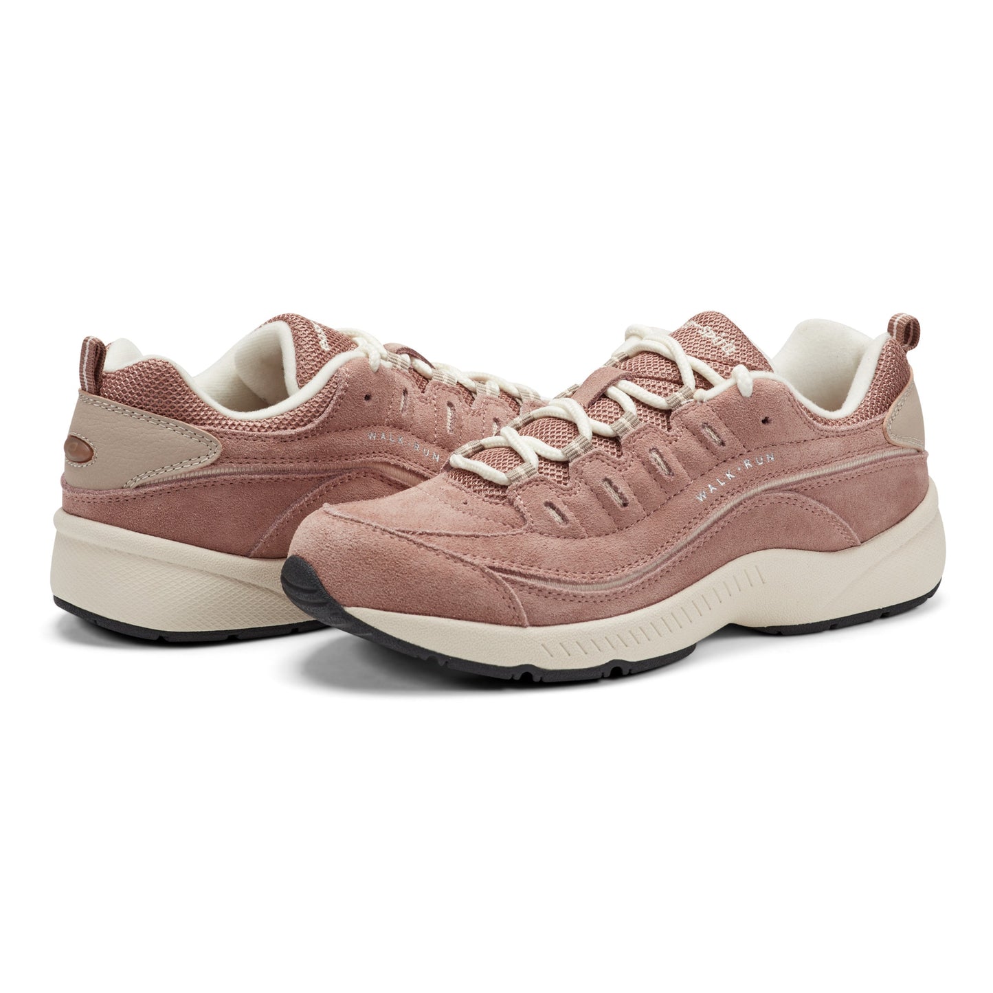 Easy Spirit Romy Walking Shoes - Dusty Pink Suede