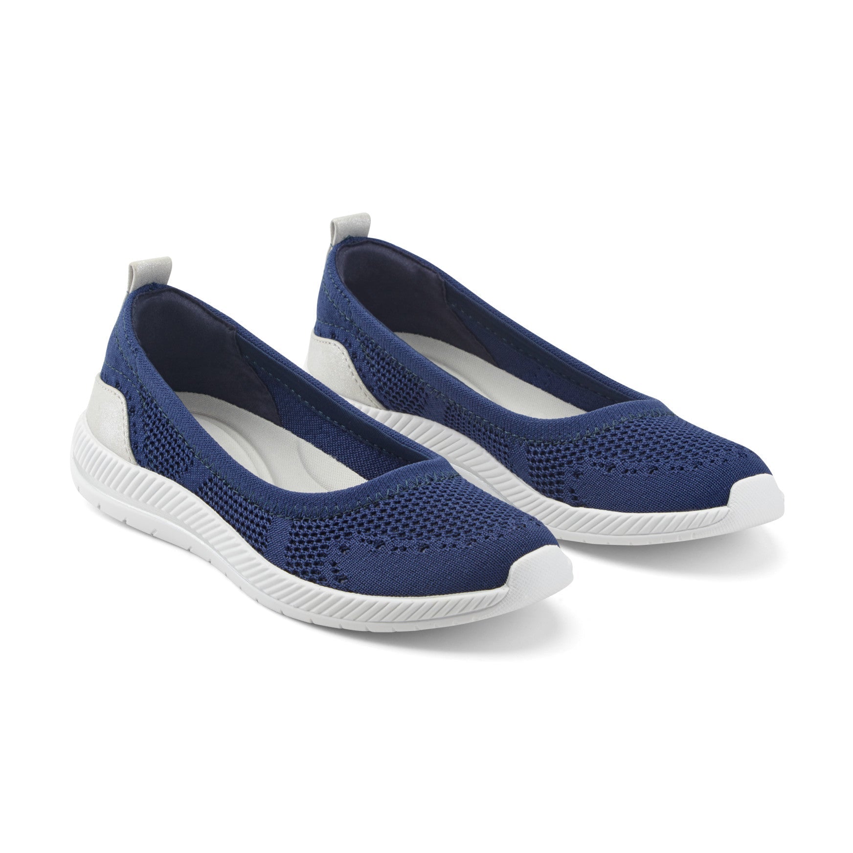 Easy Spirit Glitz Walking Shoes - Dark Blue Knit