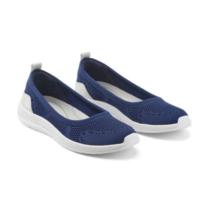 Easy Spirit Glitz Walking Shoes - Dark Blue Knit