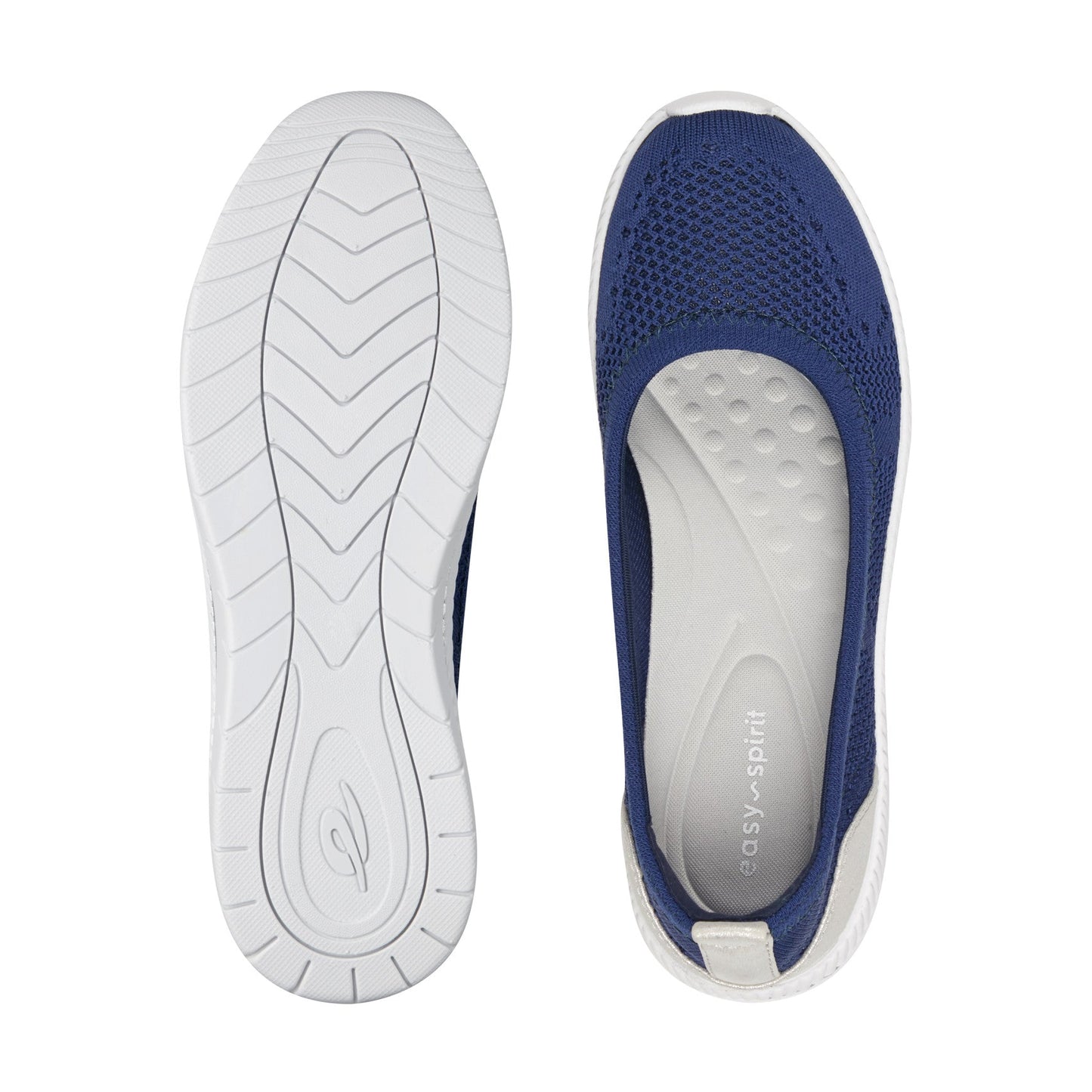 Easy Spirit Glitz Walking Shoes - Dark Blue Knit