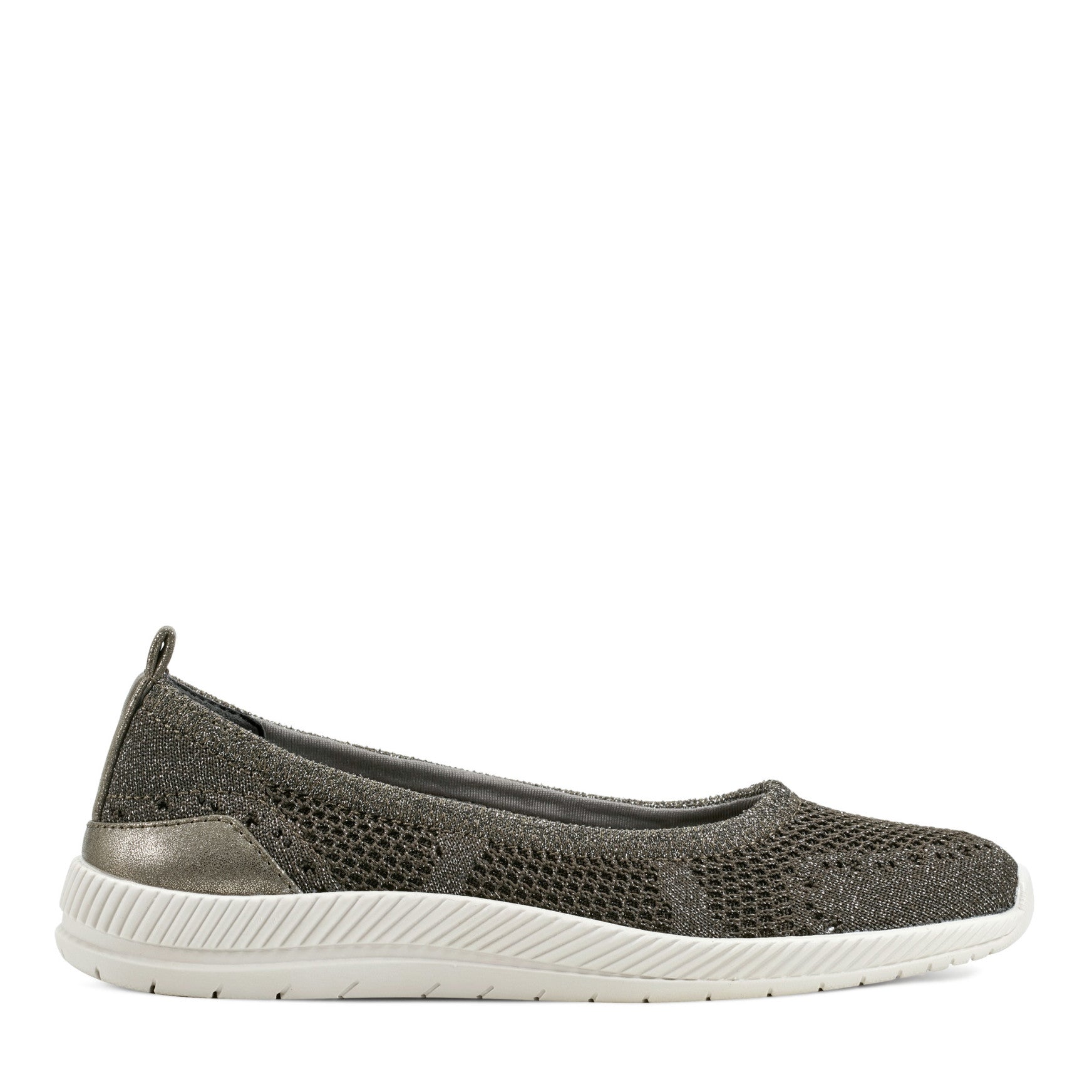 Easy Spirit Glitz Walking Shoes - Grey Metallic