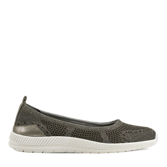 Easy Spirit Glitz Walking Shoes - Grey Metallic