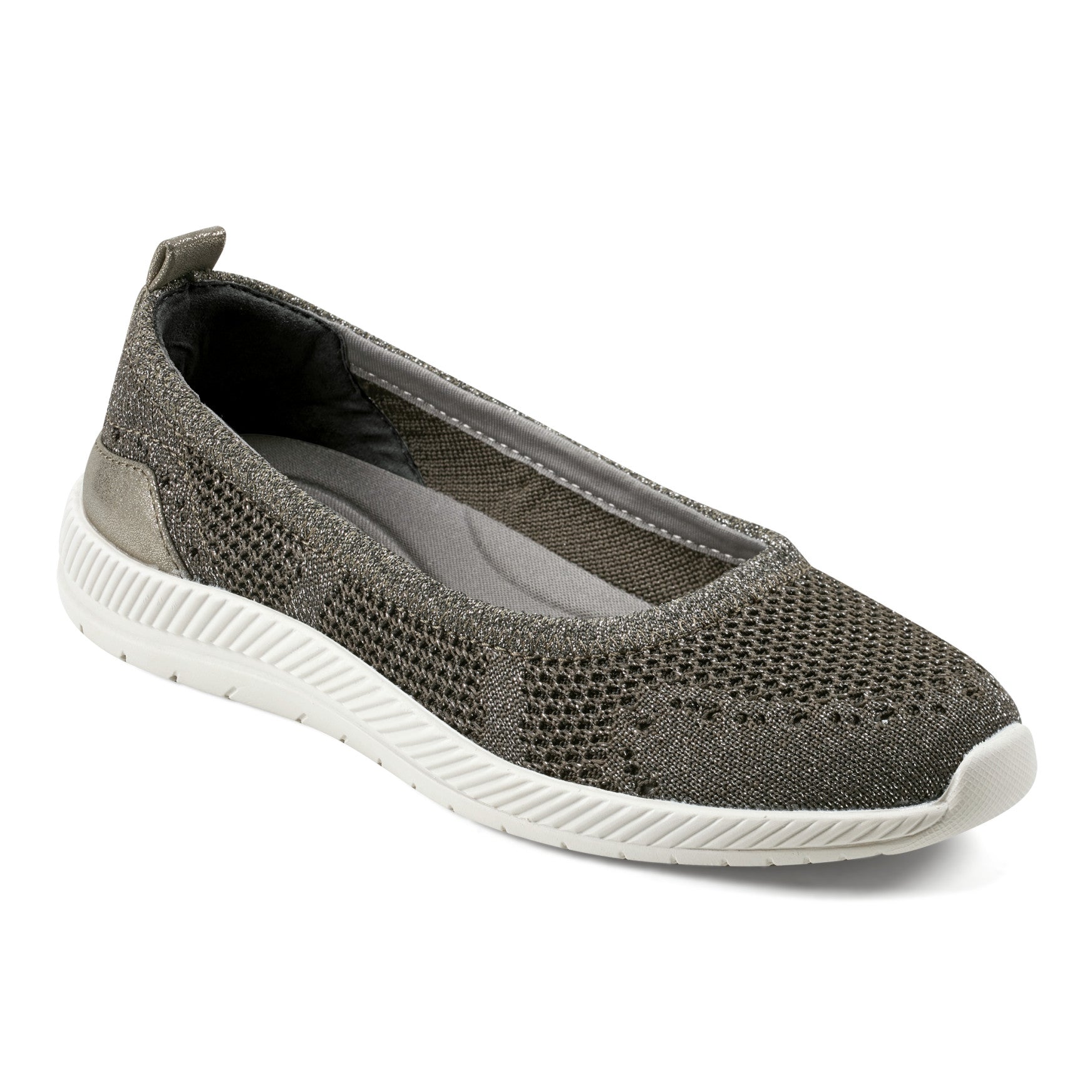 Easy Spirit Glitz Walking Shoes - Grey Metallic