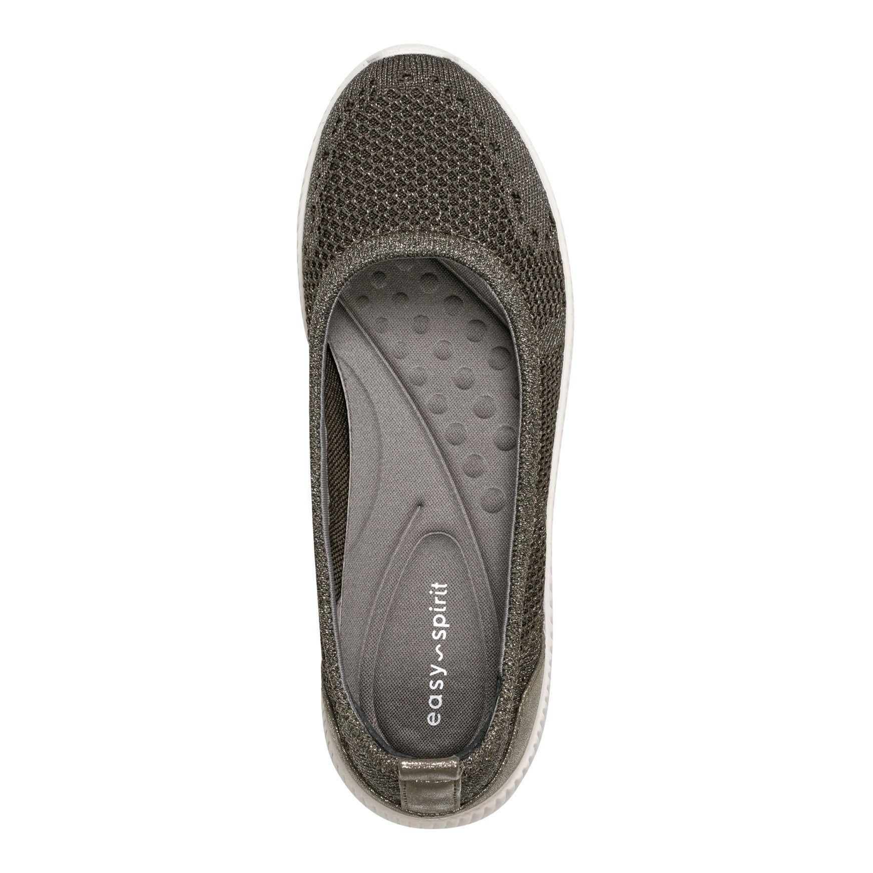 Easy Spirit Glitz Walking Shoes - Grey Metallic