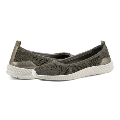 Easy Spirit Glitz Walking Shoes - Grey Metallic