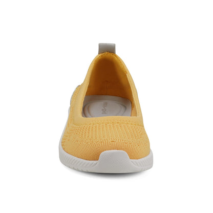 Easy Spirit Glitz Walking Shoes - Yellow Knit