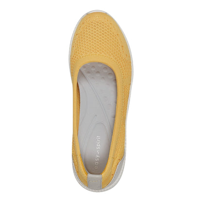 Easy Spirit Glitz Walking Shoes - Yellow Knit