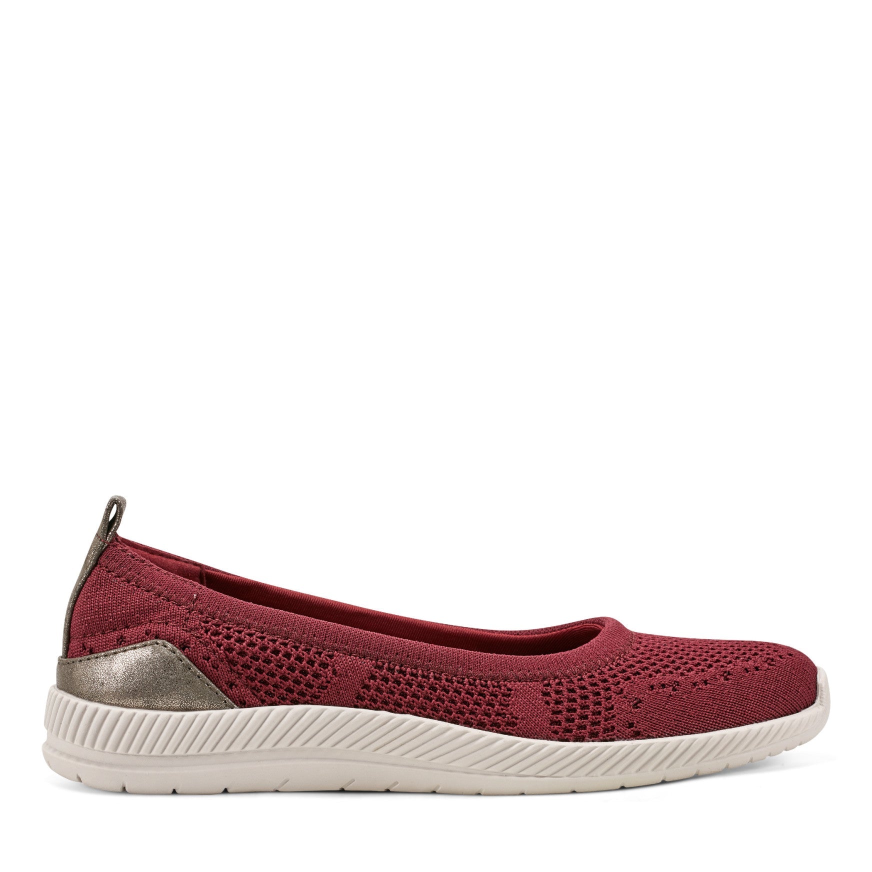 Easy Spirit Glitz Walking Shoes - Dark Red Knit