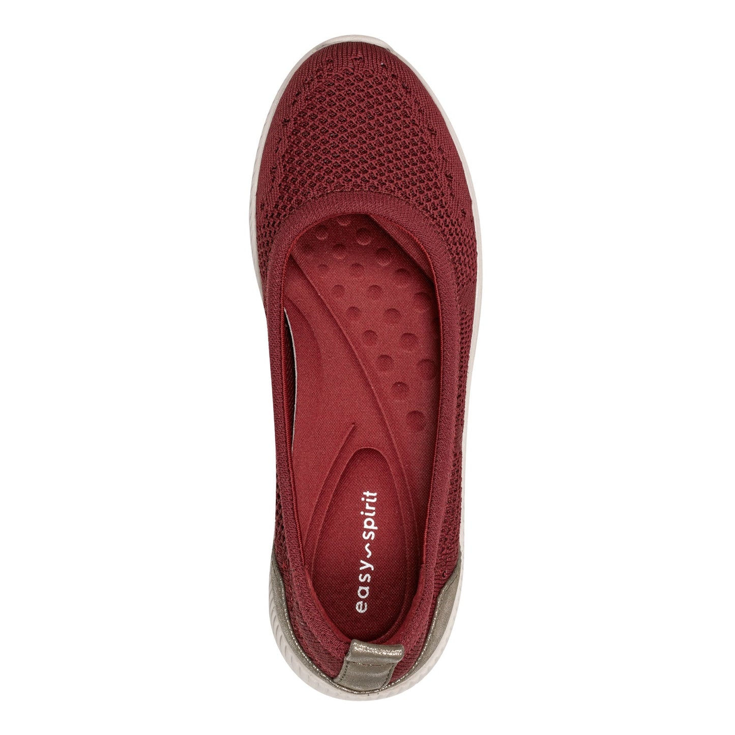 Easy Spirit Glitz Walking Shoes - Dark Red Knit