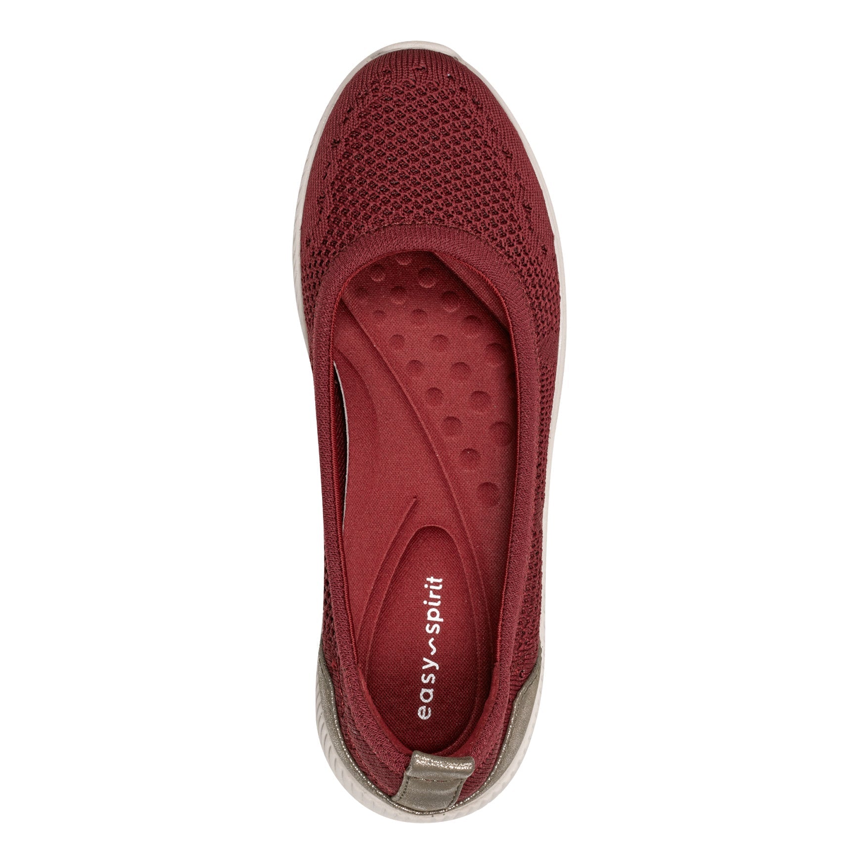 Easy Spirit Glitz Walking Shoes - Dark Red Knit