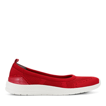 Easy Spirit Glitz Walking Shoes - Red Knit