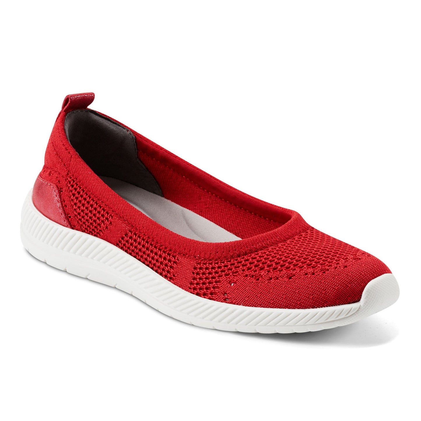 Easy Spirit Glitz Walking Shoes - Red Knit