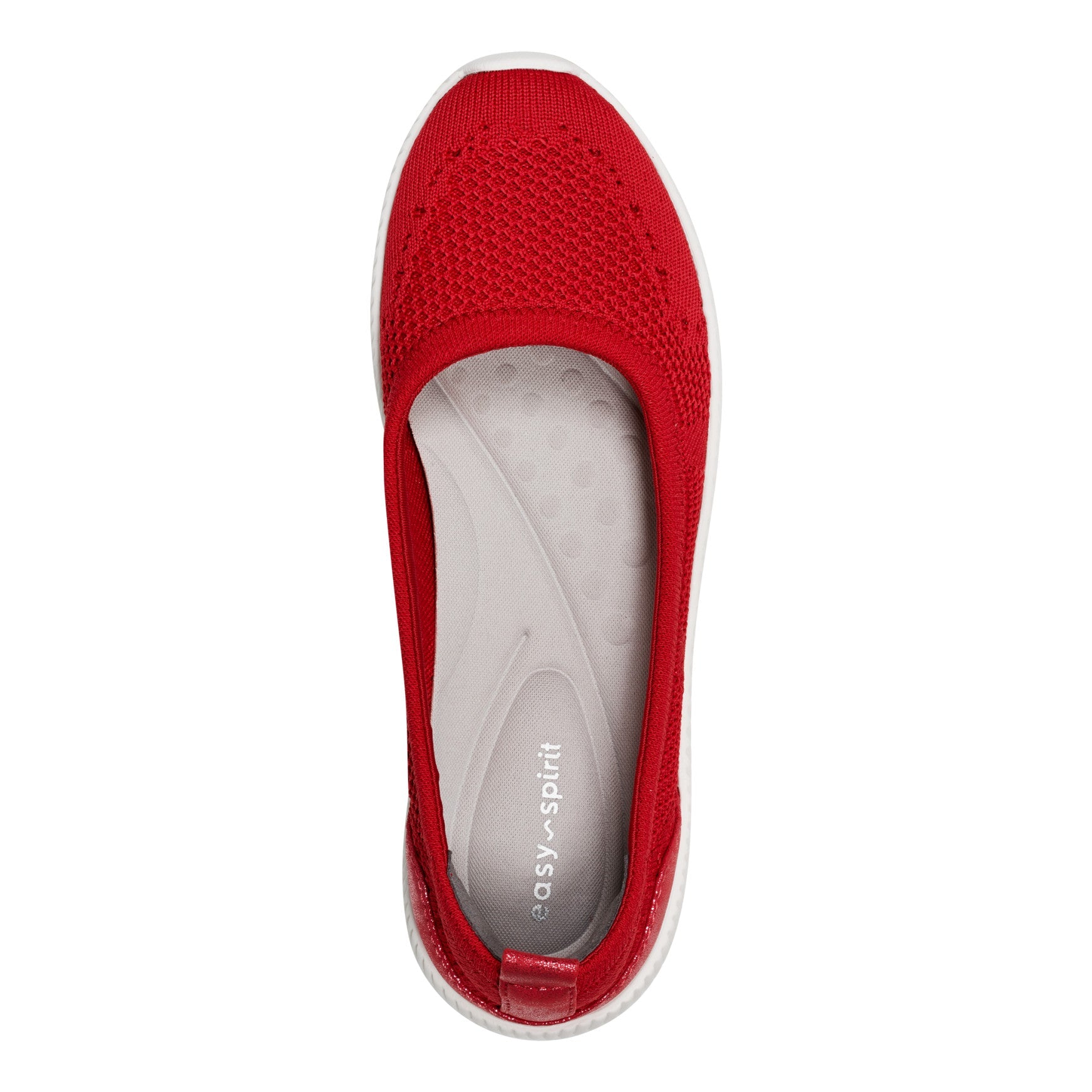 Easy Spirit Glitz Walking Shoes - Red Knit