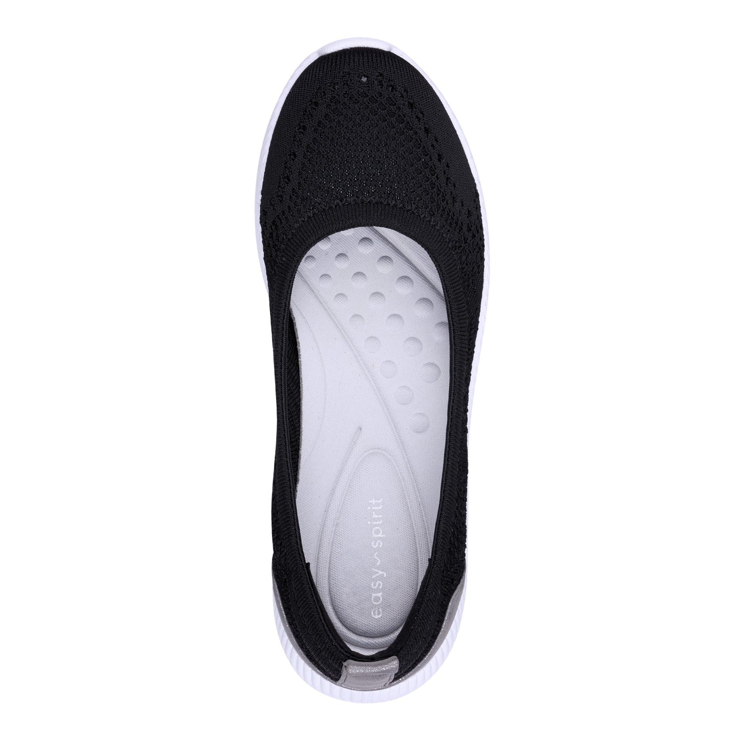 Easy Spirit Glitz Walking Shoes - Black Knit