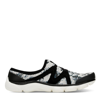 Easy Spirit Riptide Clogs - Black/White Floral