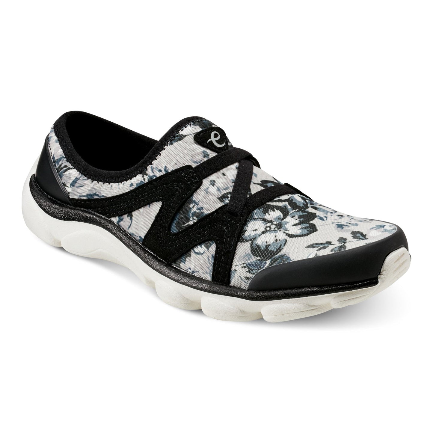 Easy Spirit Riptide Clogs - Black/White Floral