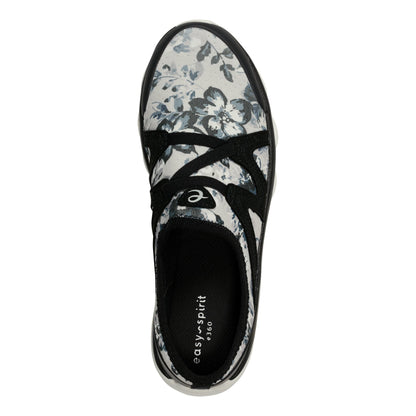 Easy Spirit Riptide Clogs - Black/White Floral