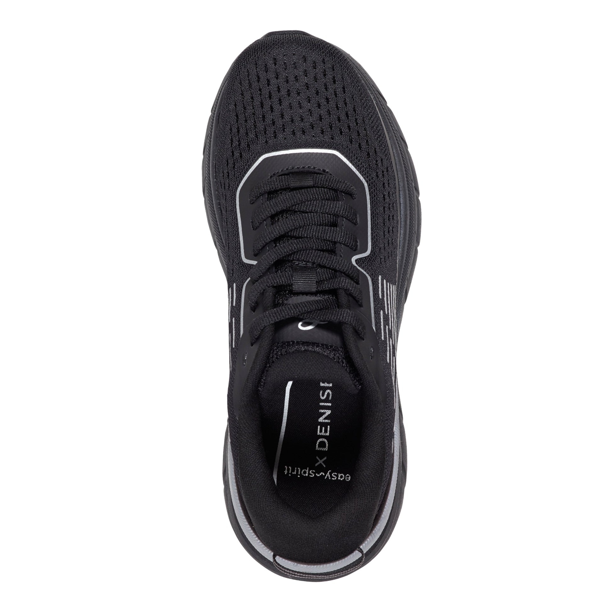 Easy Spirit Denise Austin Mel EMOVE Walking Shoes - Black/Silver