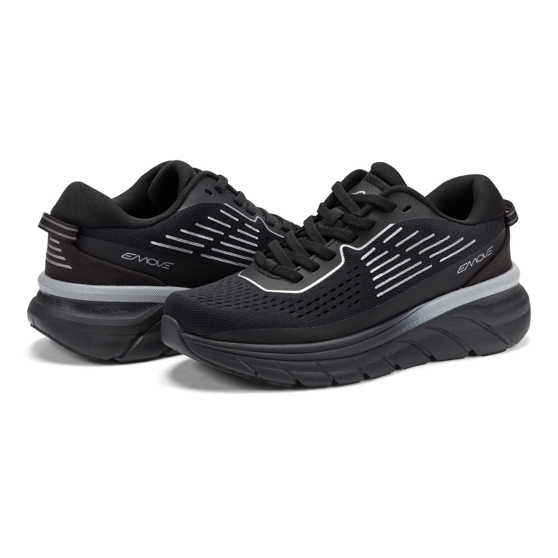 Easy Spirit Denise Austin Mel EMOVE Walking Shoes - Black/Silver