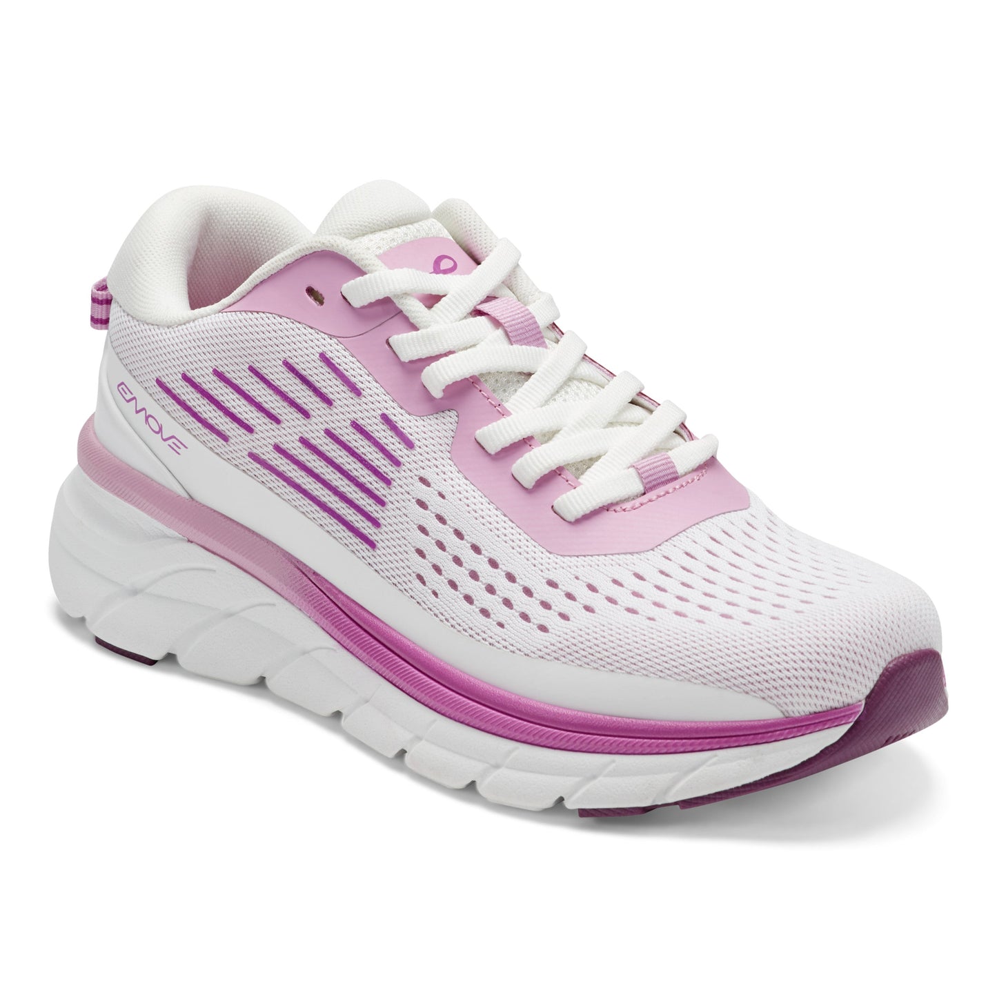 Easy Spirit Denise Austin Mel EMOVE Walking Shoes - White/Pink