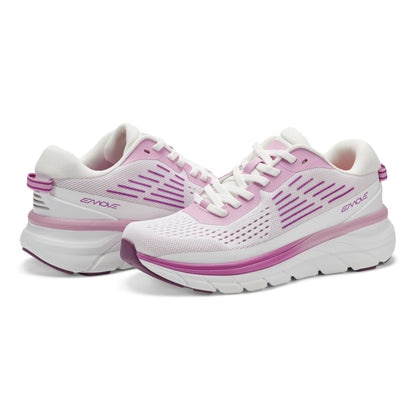 Easy Spirit Denise Austin Mel EMOVE Walking Shoes - White/Pink
