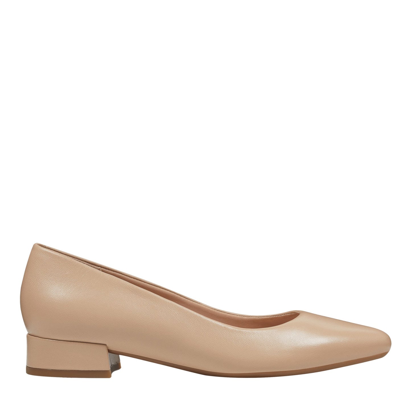 Easy Spirit Caldise Leather Low Heel Dress Shoes - Lite Latte Leather