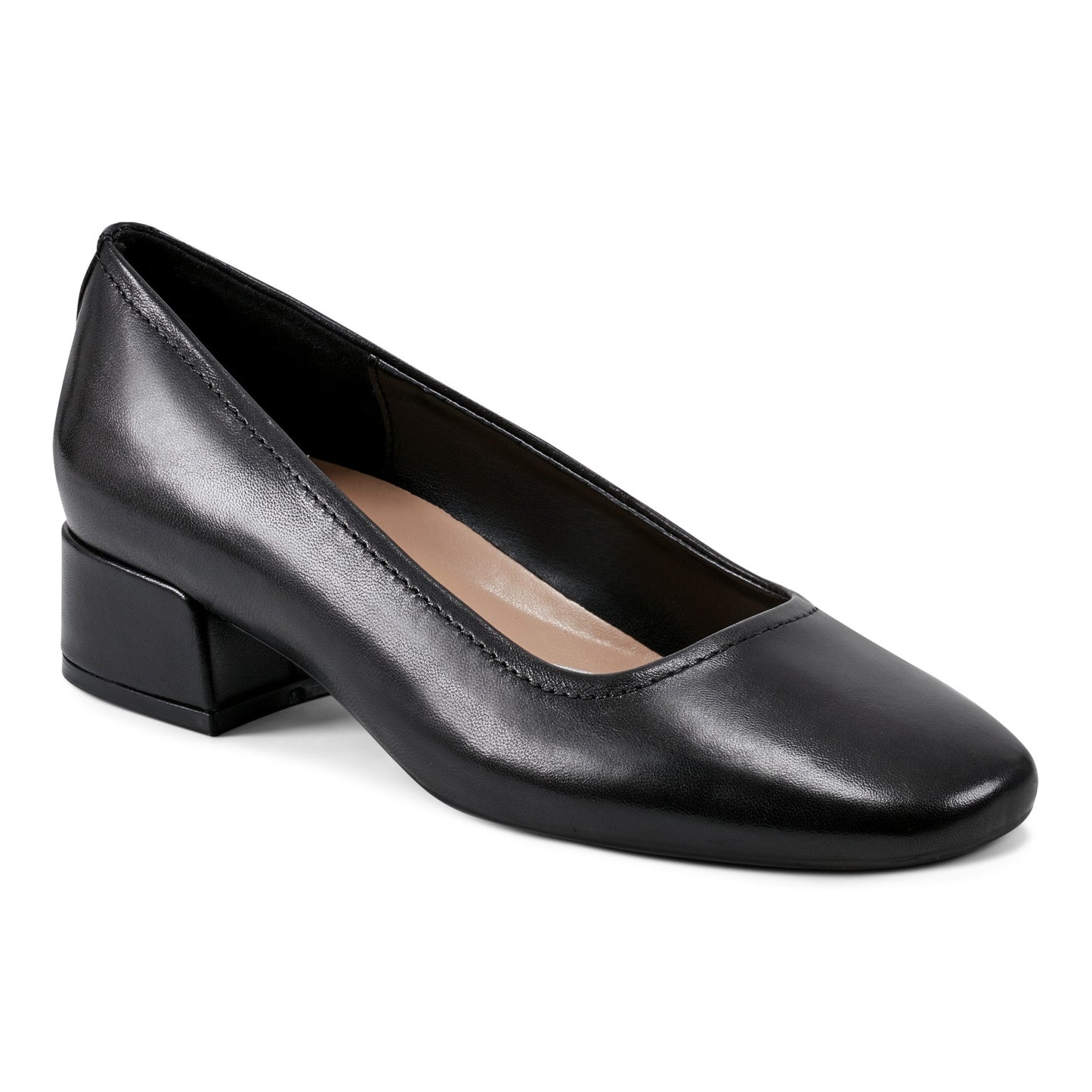 Easy Spirit Jain Dress Pumps - Black Leather