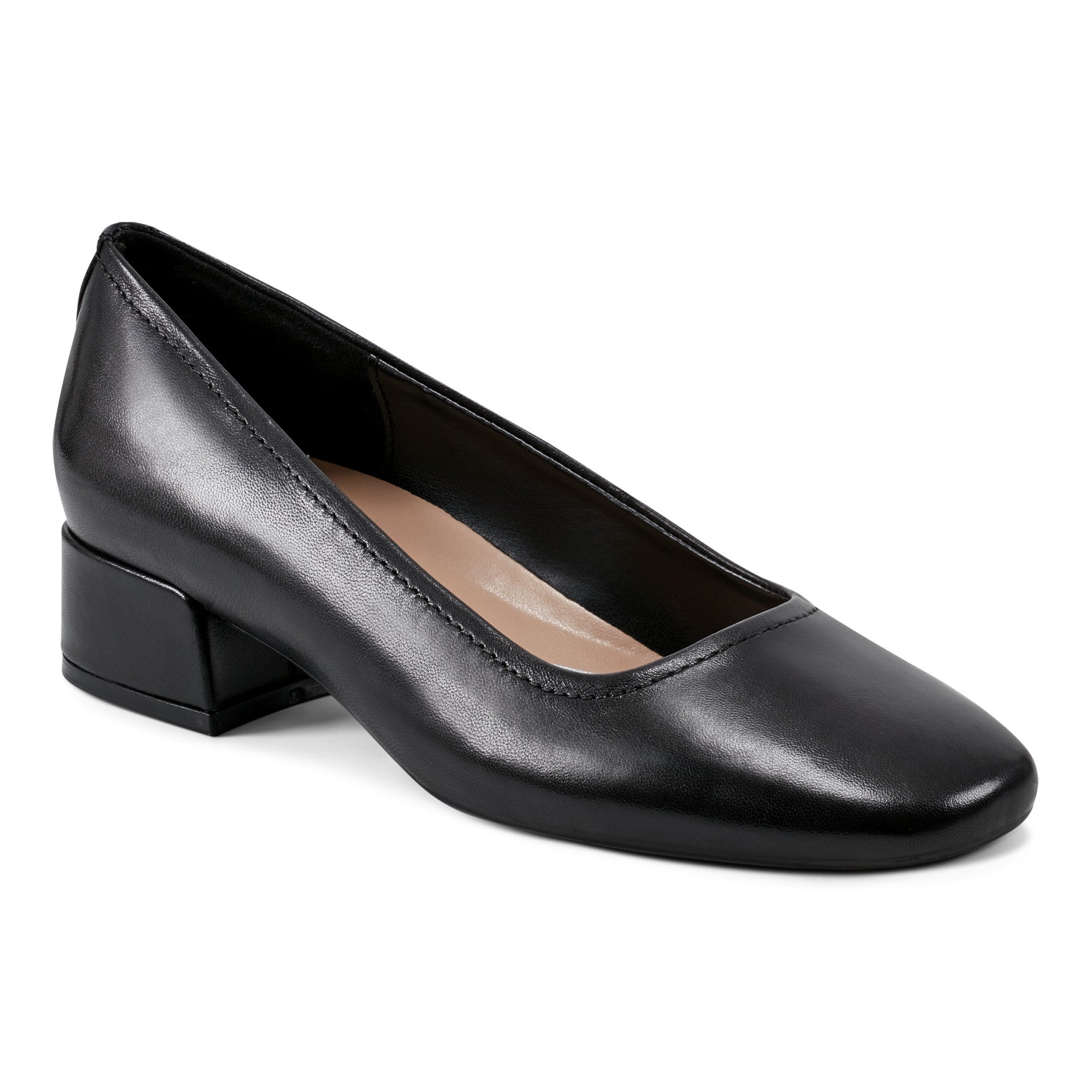 Easy Spirit Jain Dress Pumps - Black Leather