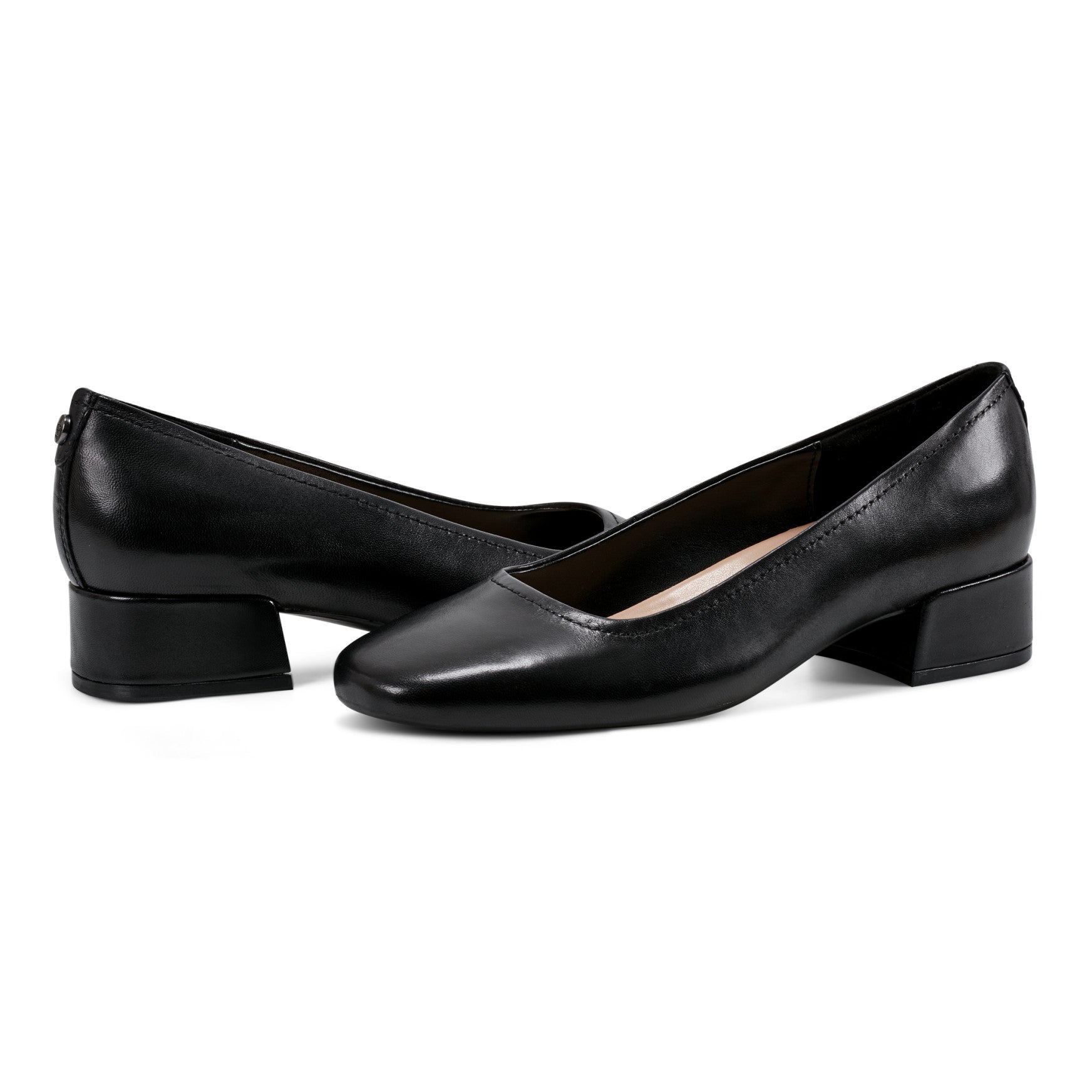 Easy Spirit Jain Dress Pumps - Black Leather