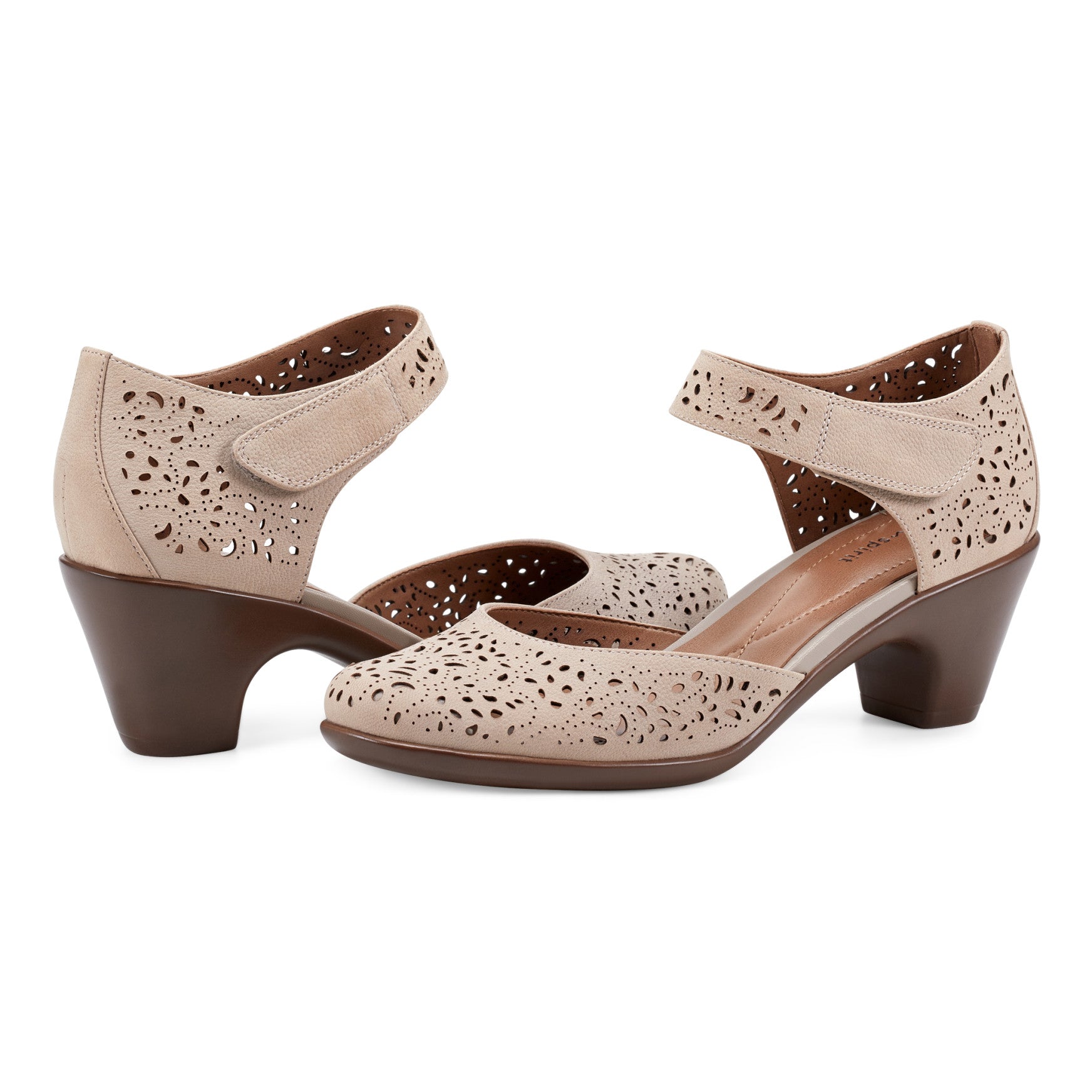 Easy Spirit Cindie Mary Jane Heels - Taupe