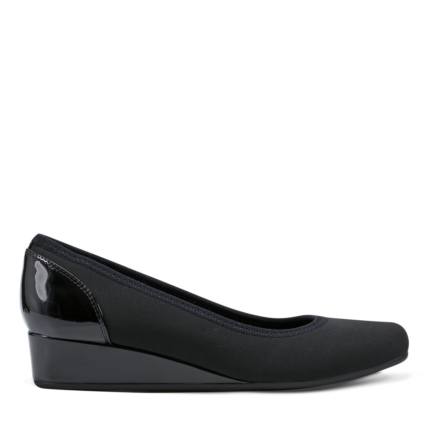 Easy Spirit Gwenyth Slip On Wedges - Black