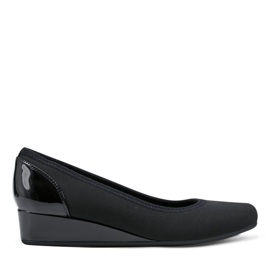 Easy Spirit Gwenyth Slip On Wedges - Black