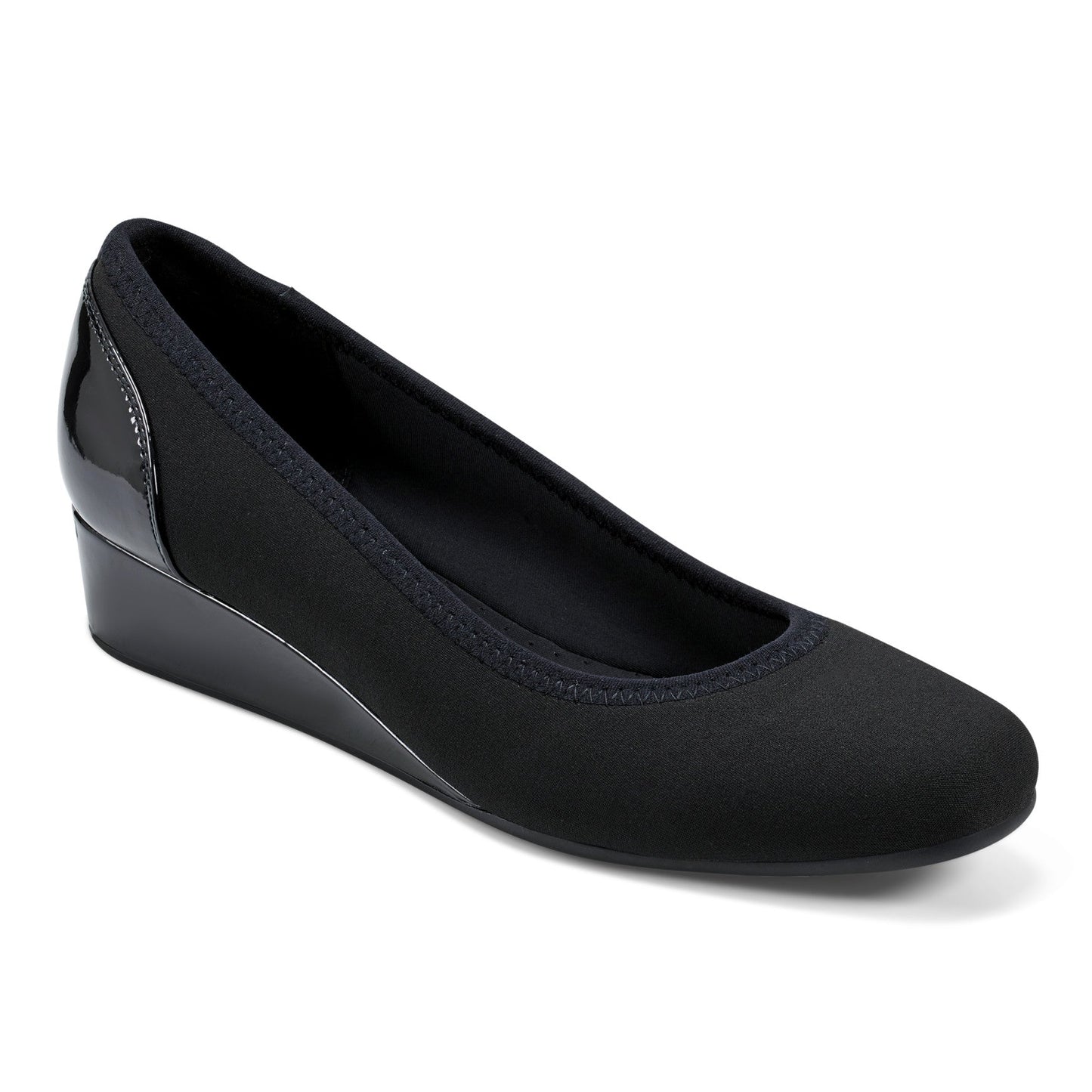 Easy Spirit Gwenyth Slip On Wedges - Black