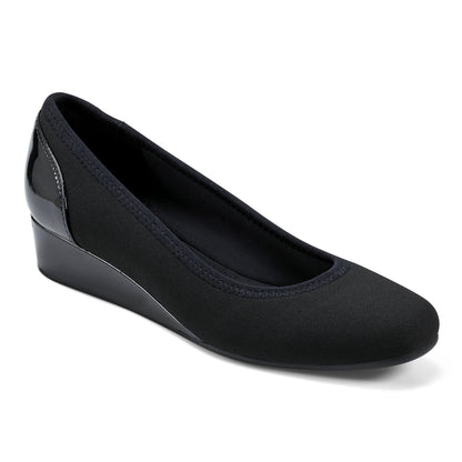 Easy Spirit Gwenyth Slip On Wedges - Black