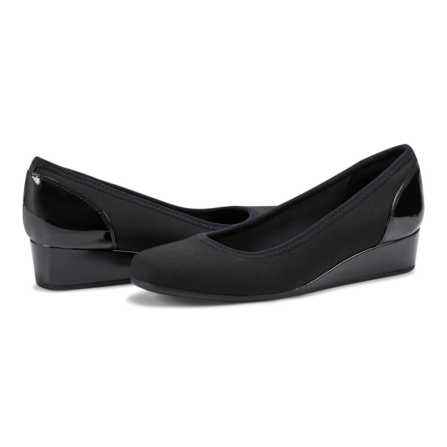 Easy Spirit Gwenyth Slip On Wedges - Black