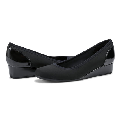 Easy Spirit Gwenyth Slip On Wedges - Black