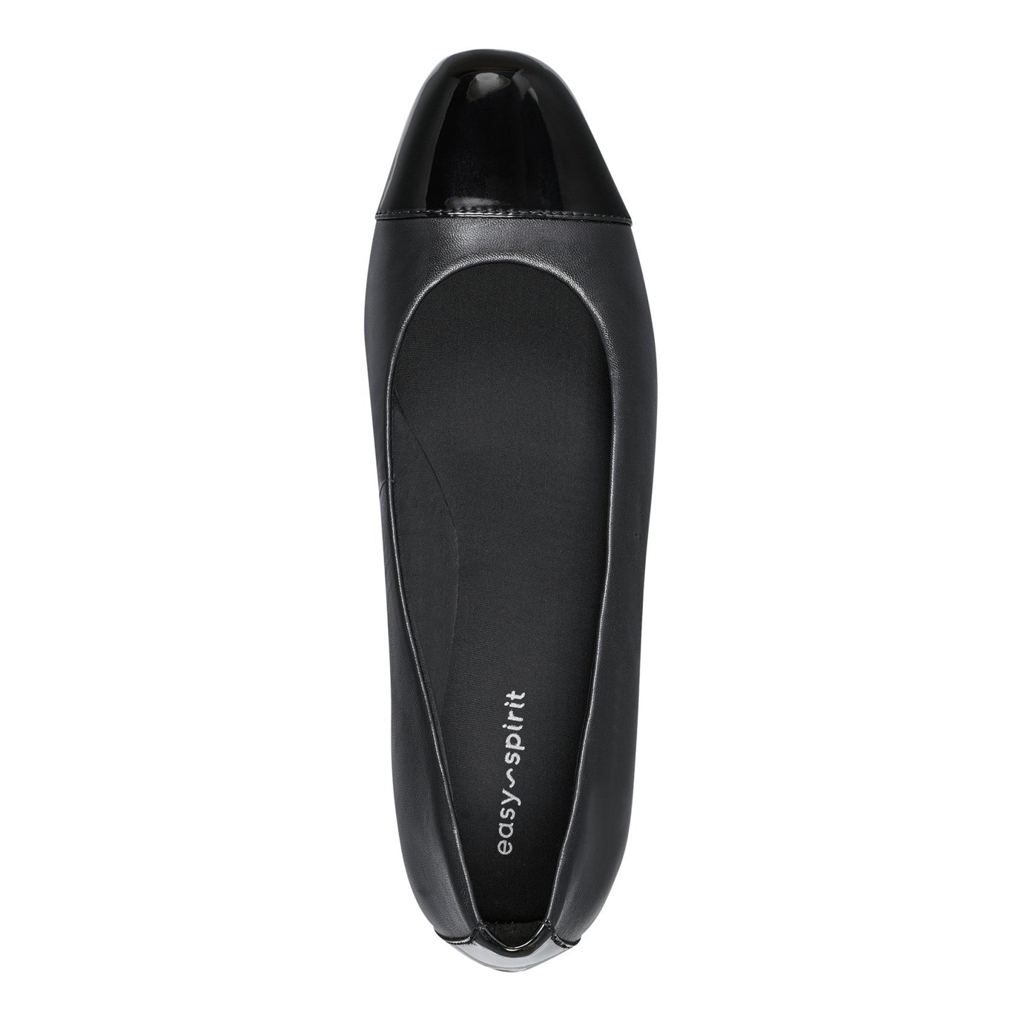 Easy Spirit Gracey Wedge Heels - Black Leather/Patent