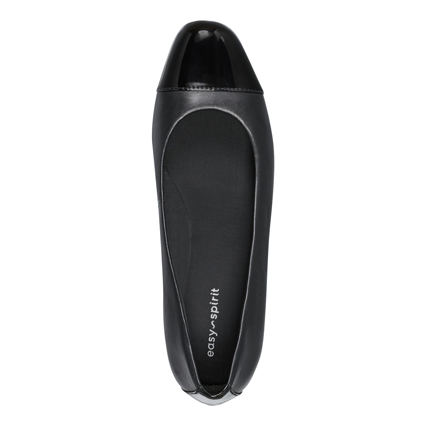 Easy Spirit Gracey Wedge Heels - Black Leather/Patent