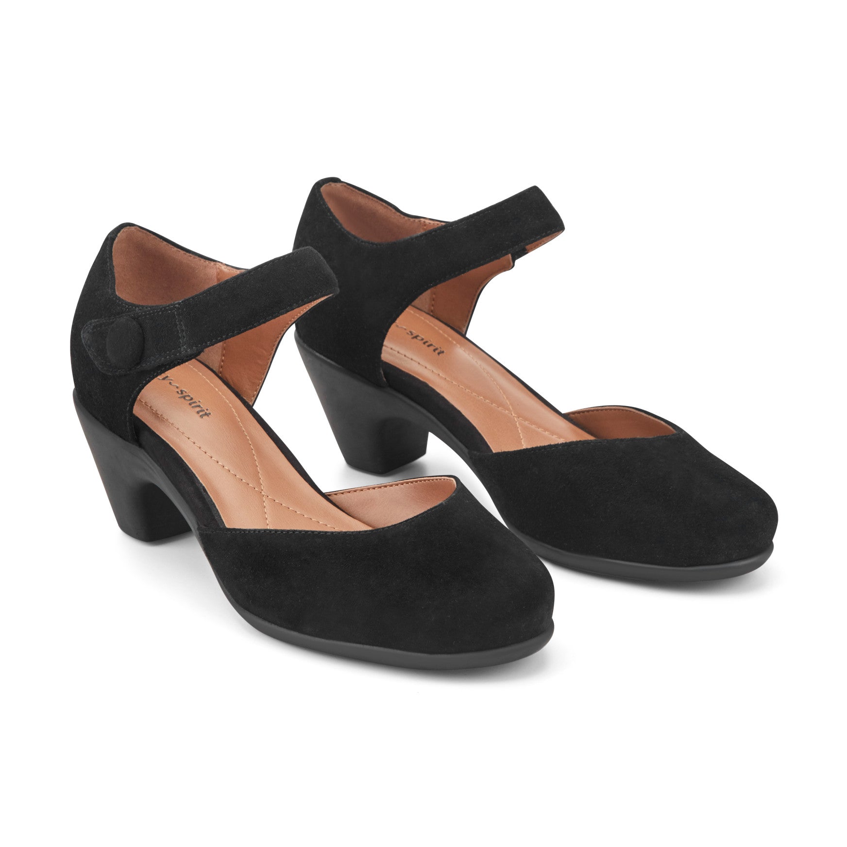 Easy Spirit Clarice Mary Jane Heels - Black Suede