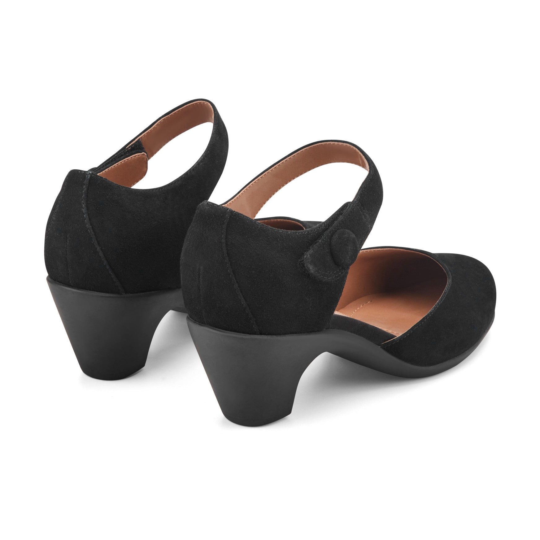 Easy Spirit Clarice Mary Jane Heels - Black Suede
