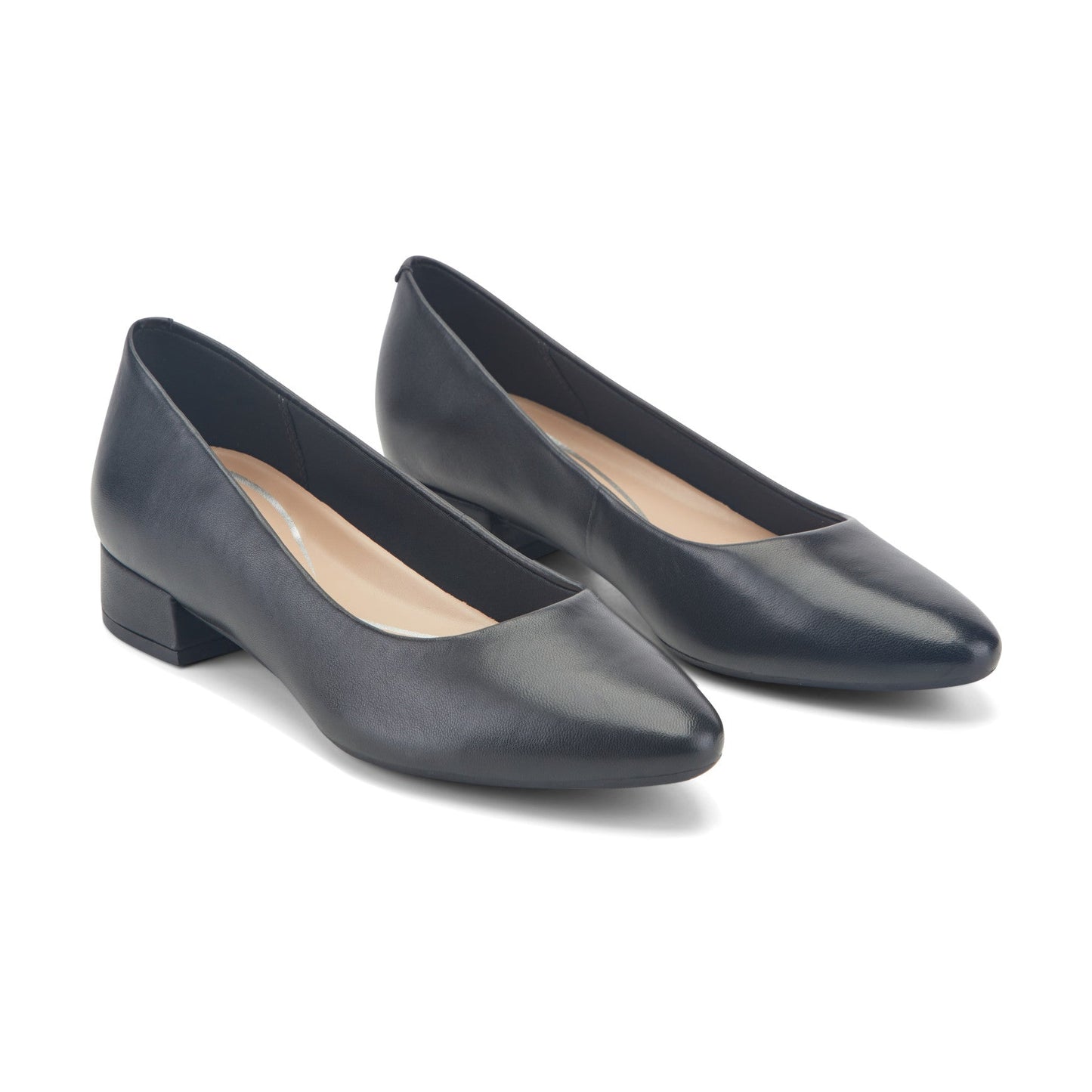 Easy Spirit Caldise Leather Low Heel Dress Shoes - Black Leather