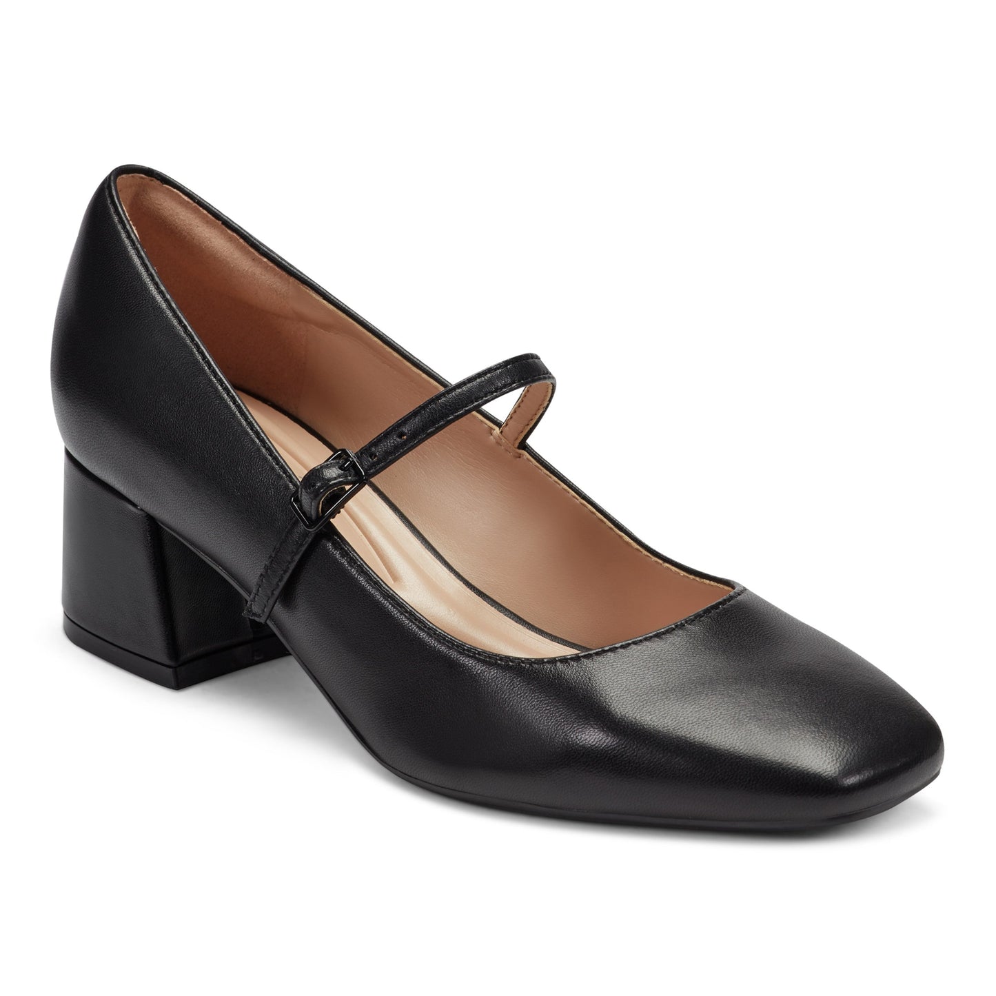 Easy Spirit Marlay Mary Jane Pumps - Black Leather