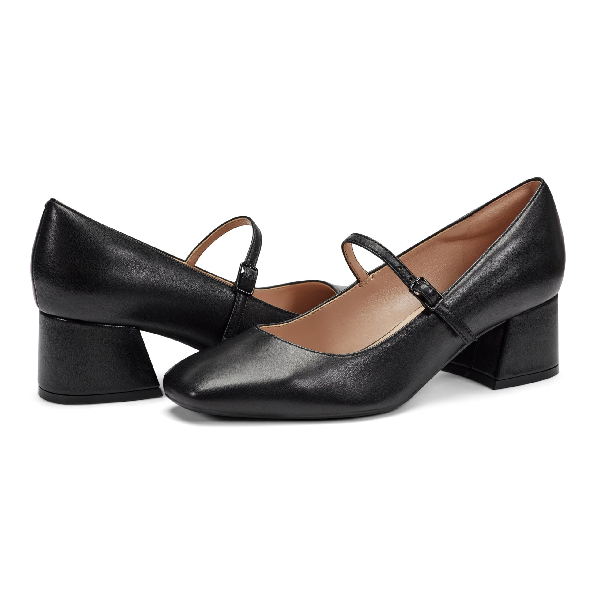 Easy Spirit Marlay Mary Jane Pumps - Black Leather