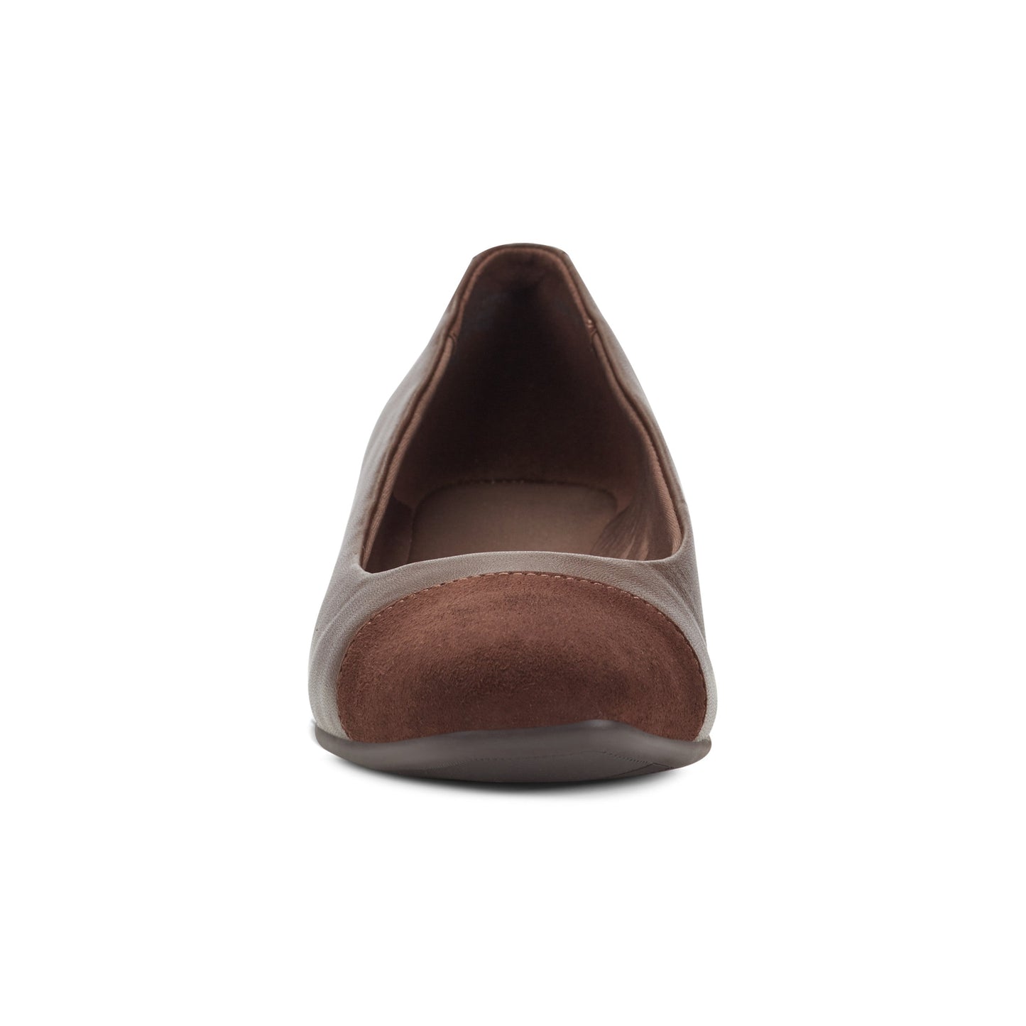 Easy Spirit Gracey Wedge Heels - Brown Leather/Brown