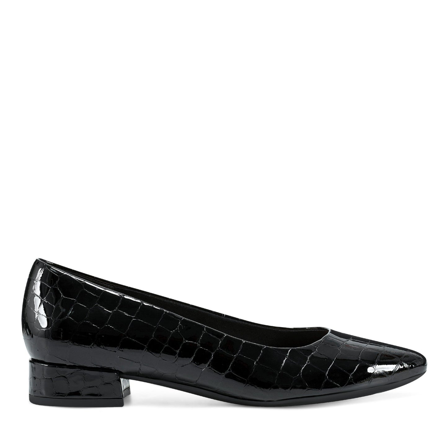Easy Spirit Caldise Low Heel Dress Shoes - Black Croco Patent