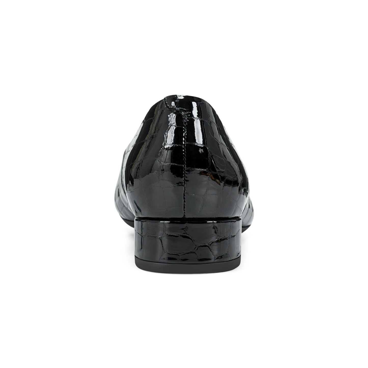 Easy Spirit Caldise Low Heel Dress Shoes - Black Croco Patent