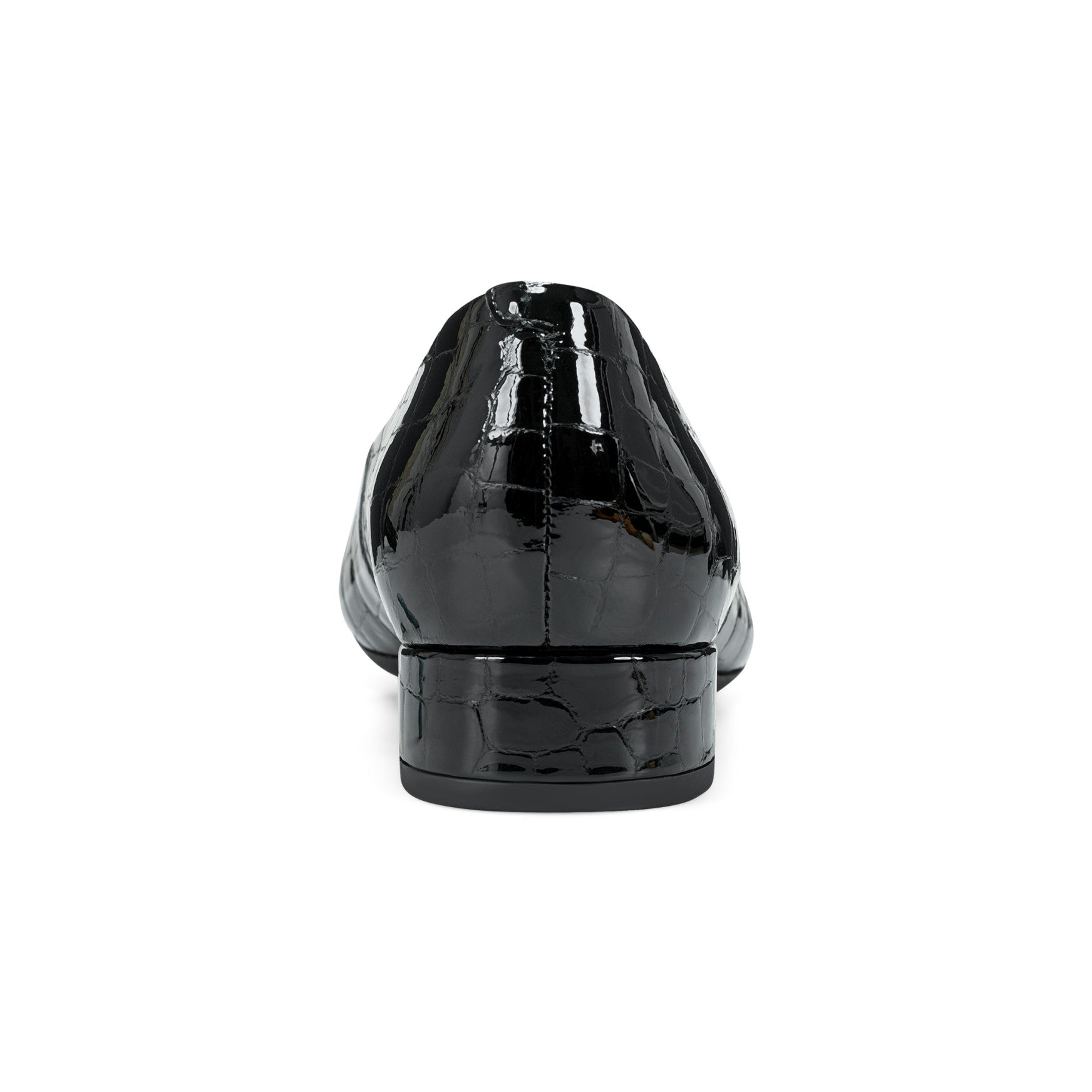 Easy Spirit Caldise Low Heel Dress Shoes - Black Croco Patent