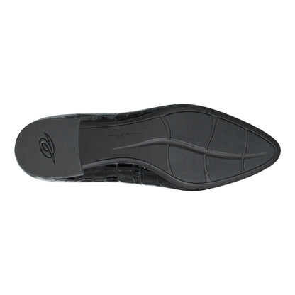 Easy Spirit Caldise Low Heel Dress Shoes - Black Croco Patent