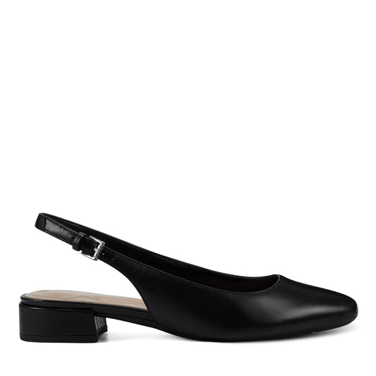 Easy Spirit Cassius Slingback Pumps - Black Leather