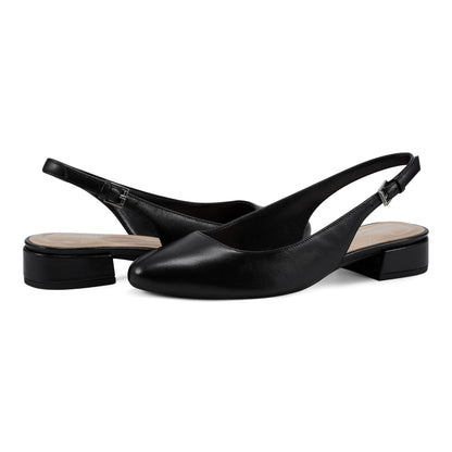 Easy Spirit Cassius Slingback Pumps - Black Leather